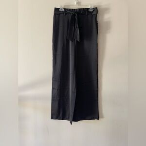 Black Straight Leg Casual Pants